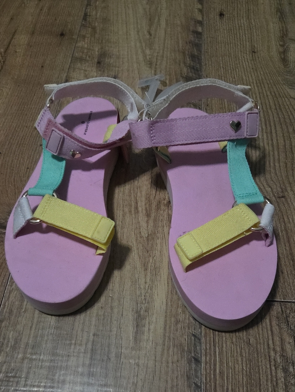 Stoney Clover Lane | Multi Colorblock Velcro Strap Sandals